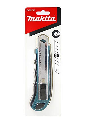Puresprout.in-Makita (D-65713)Utility Knife Snap-Off Easy Loading Retractable Extra Blades Comfortable Rubber Handle Total 8 Blades