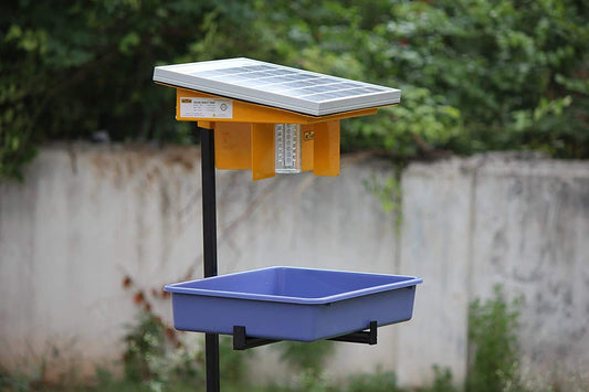 Jumbo Automatic Solar UV Light, Li-Ion Battery and Tray Insect Trap with 10 watt Solar Panel for Pest Collection