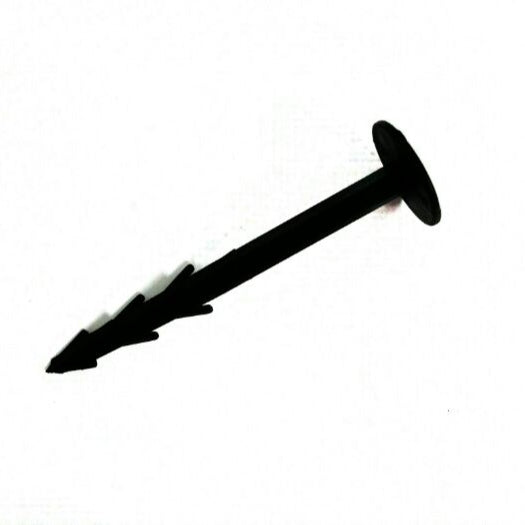 Puresprout.in.-50pack Garden Pegs Anchors Mulch Pegs, Rustproof Plastic Yard Pegs Barbed Stakes Rod Nail for Fixing Weed Mat and Tents,Black (5.5")