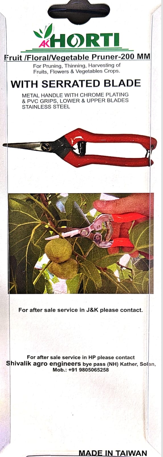 AK Horti-Pruner 200mm Made in Taiwan (Serrated Snip)